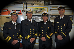 Fire Chiefs (from l to r): Jim Cerruti, Wade Davis, Bill Heath, Derek DeBree