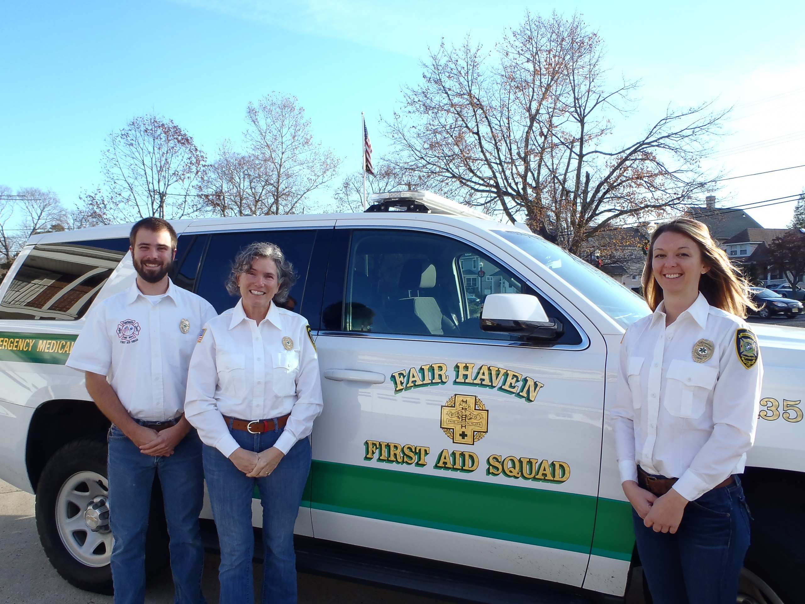 Fair Haven First Aid Squad 2020 Line Officers (R to L) Captain Roxanne ...