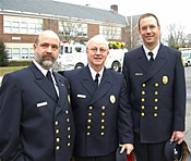 First Aid Squad Line Officers, from left to right: Corbett, Krueger, DeBree