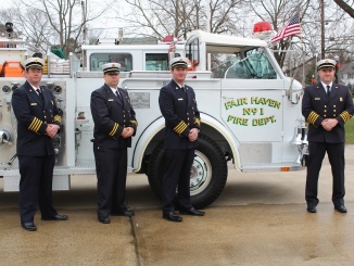 From left 2nd Assistant Chief Matt DePonti, 1st Assistant Chief Rich Brister, Deputy Chief Tim Morrissey, Chief Kevin Countryman.