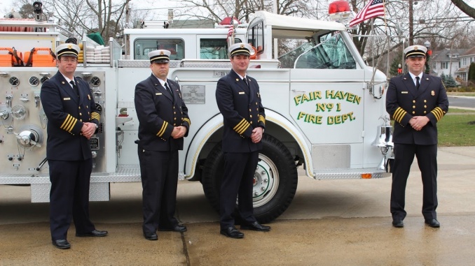 From left 2nd Assistant Chief Matt DePonti, 1st Assistant Chief Rich Brister, Deputy Chief Tim Morrissey, Chief Kevin Countryman.