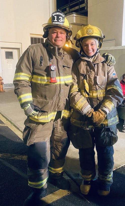 Cadet Katie Felsmann with her Dad ex Chief John W. Felsmann