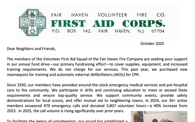 Annual Fund Drive: Volunteer First Aid Squad